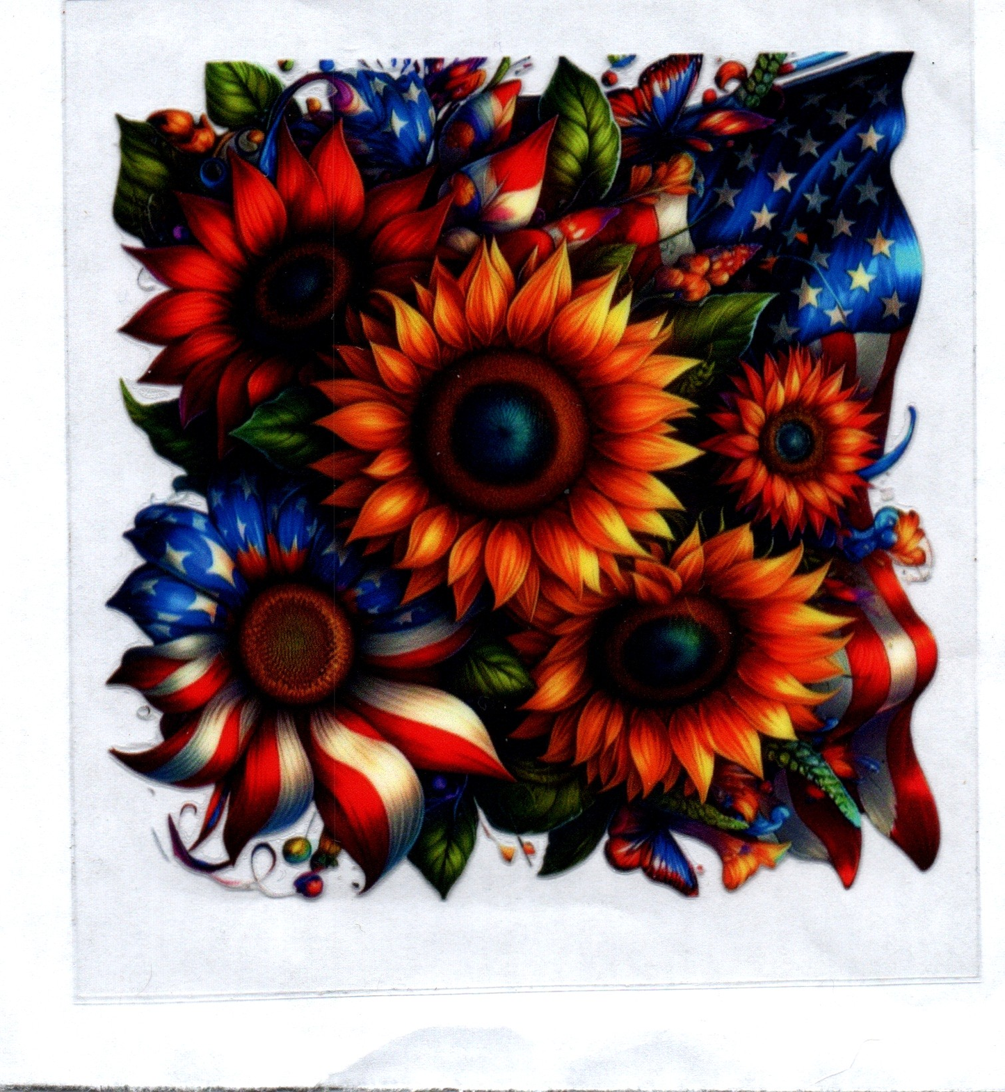 RWB Sunflowers Decal