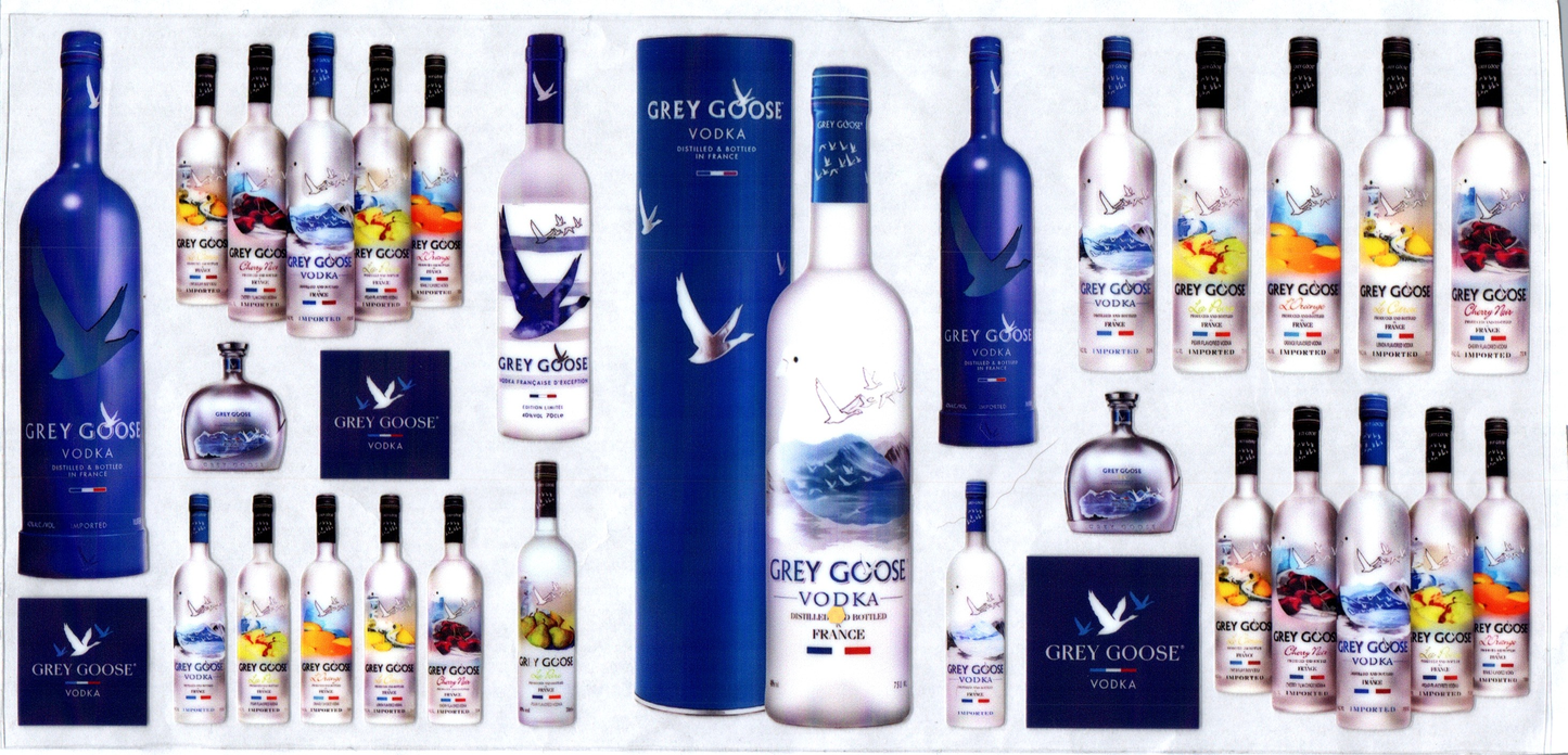 16 oz Grey Goose Bottles Alcohol 42