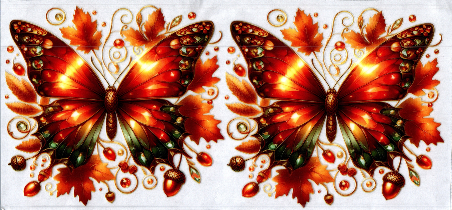 16oz Bright Red Butterfly 42