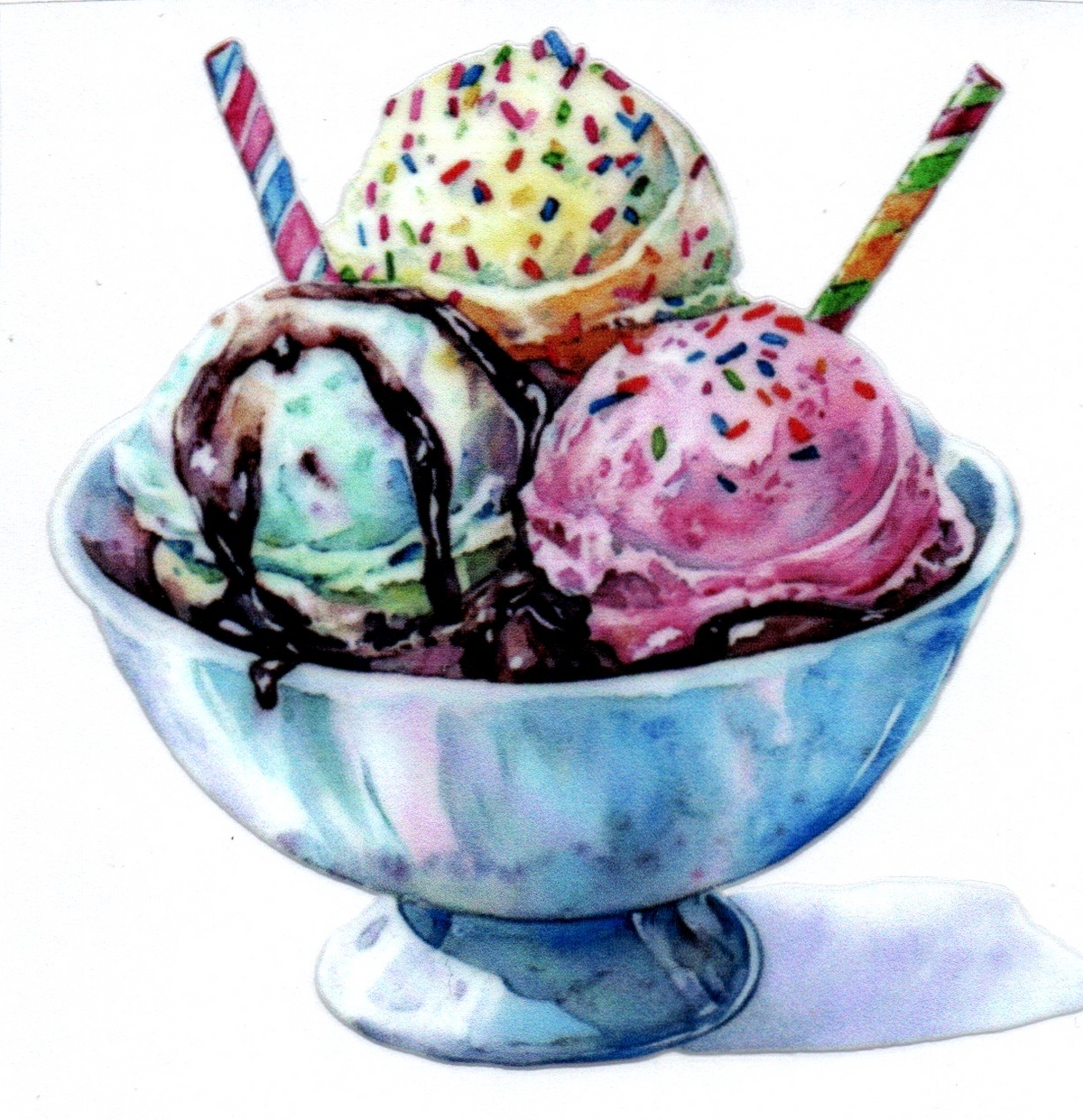 Ice cream sundae Logo 4 Single Decal