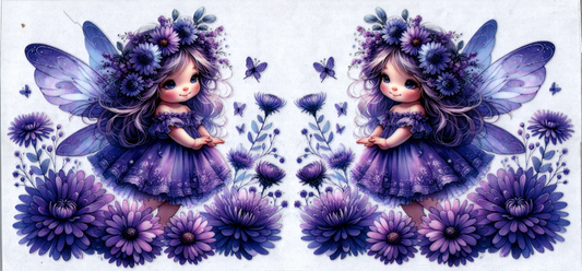 16 oz Purple little girl fairy