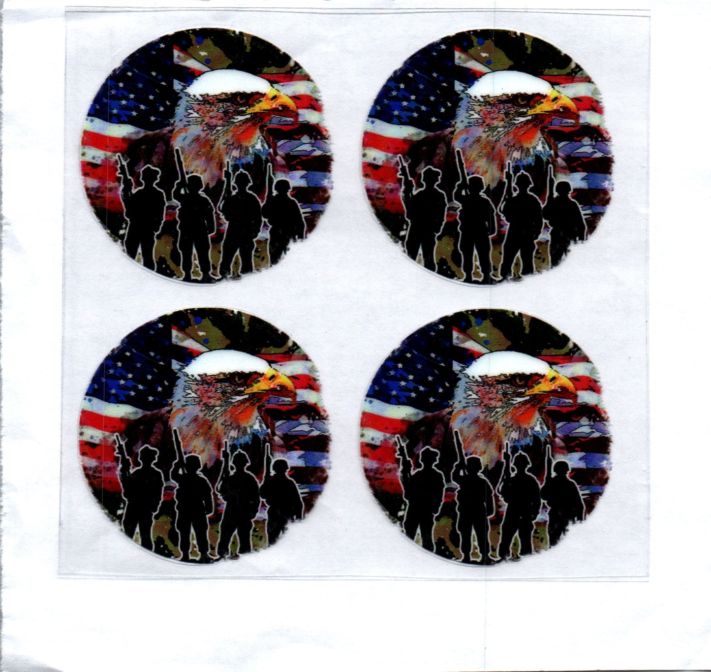 Military w/Eagle Ornament Decal
