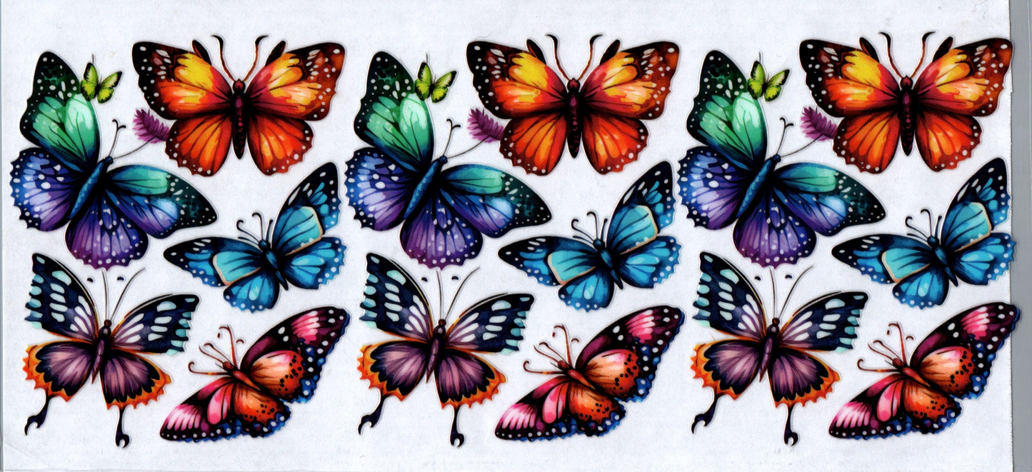 16 oz Multicolored Butterflies