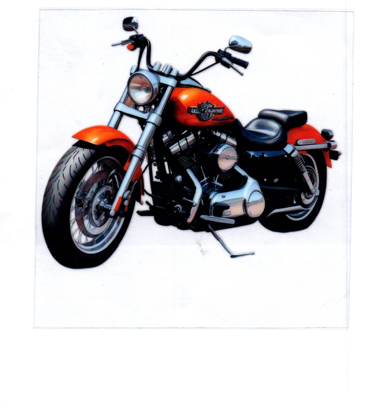 HD Orange Bike Left Decal 4