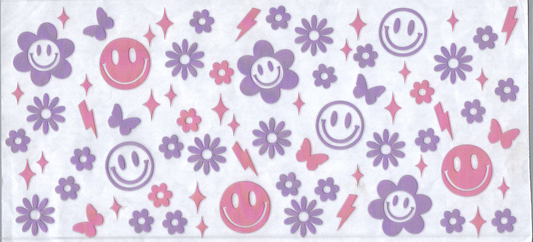 16oz Happy Face Emoji Flowers 45