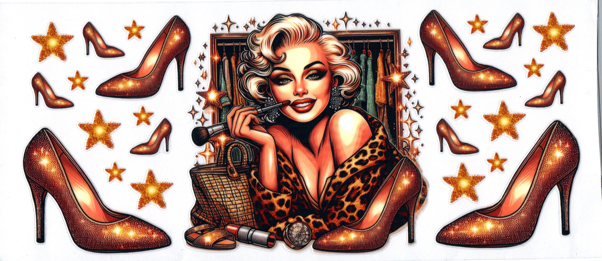 Movie -Gold Marilyn Monroe 45- 16oz wrap