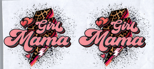 16oz Girl Mama with Leopard Lightning bolt
