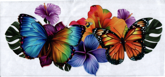 16oz Butterflies and flowers multicolored 46