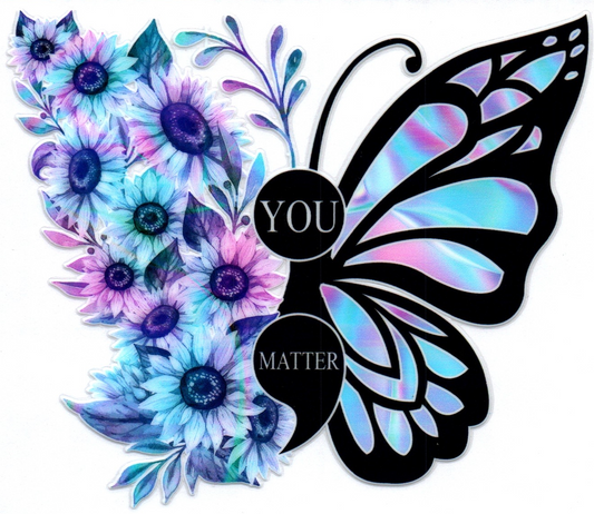YOU MATTER ; butterfly Awareness Single Decal 46
