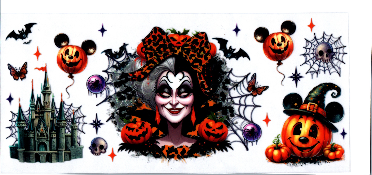16oz spooky black and white girl Halloween 47