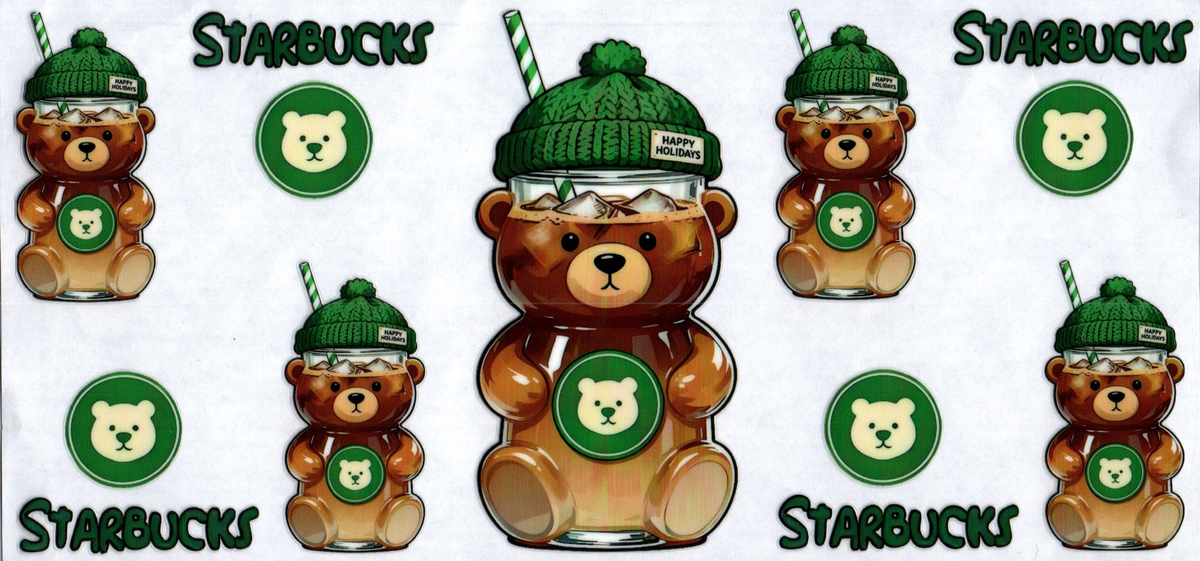 16oz star***** happy holiday bear shaped mugs 48