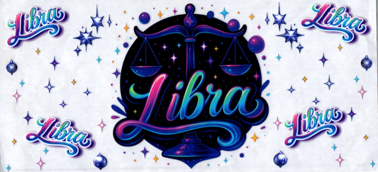 16oz Multi-Colored Zodiac Libra 49