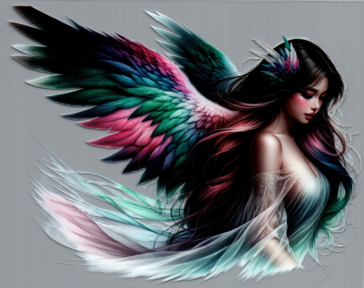 Fairy w/Rainbow wings Single Decal 4
