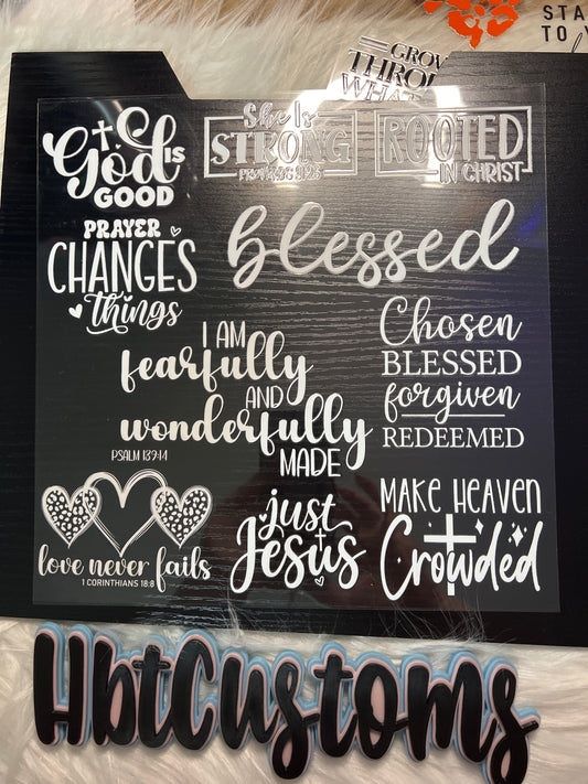 White Wording Positive Affirmations Element