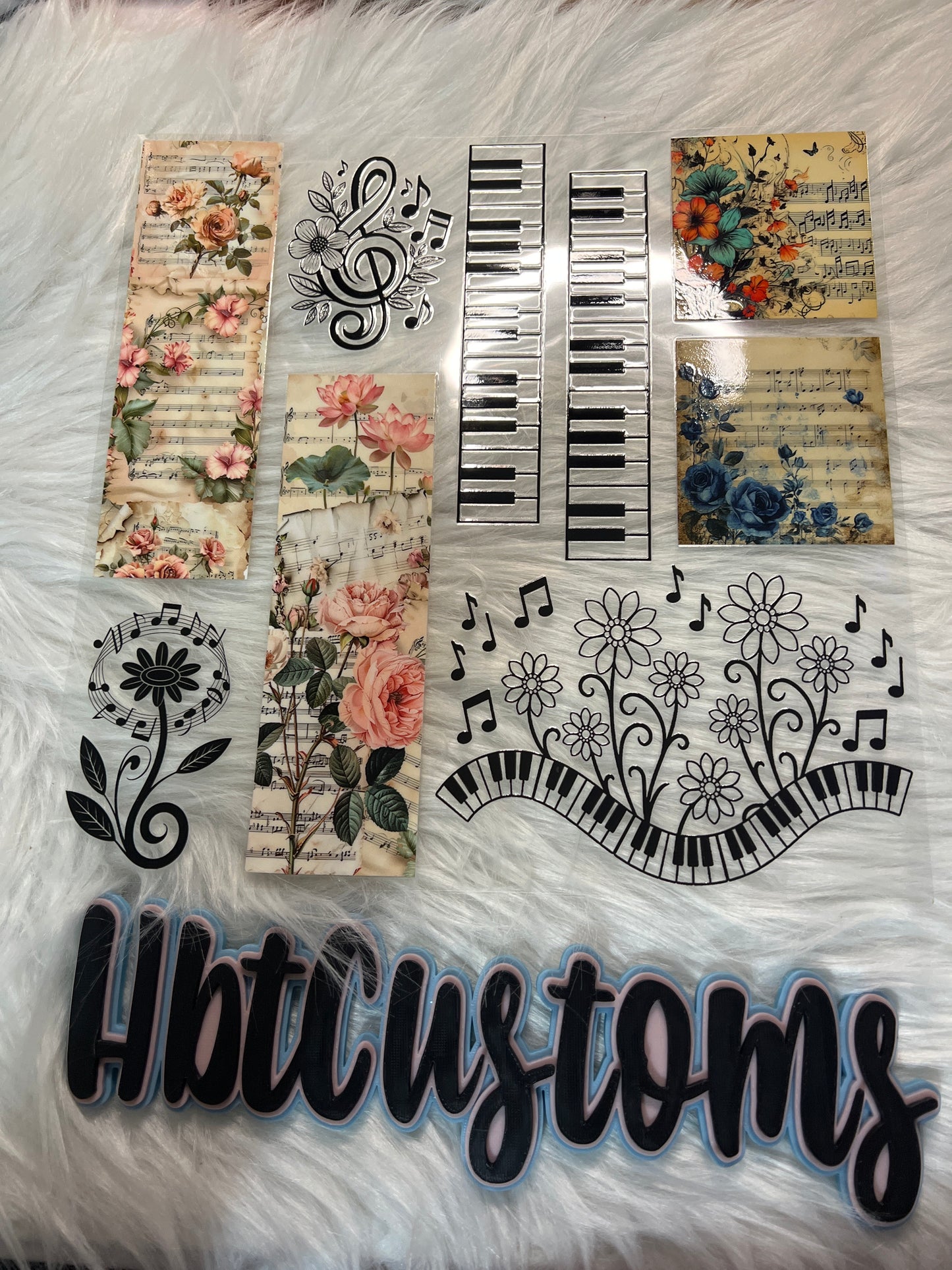 Music and flower Bands Element