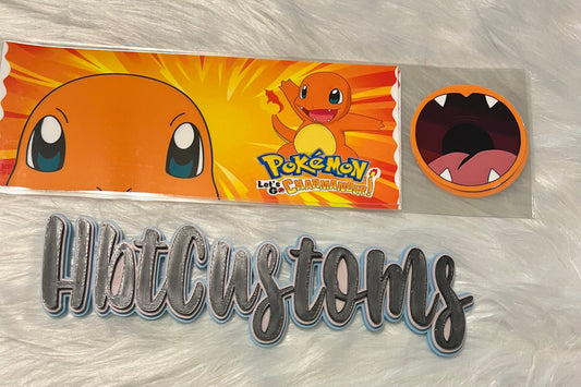 Orange Pokémon 11oz coffee cup wrap w/bottom