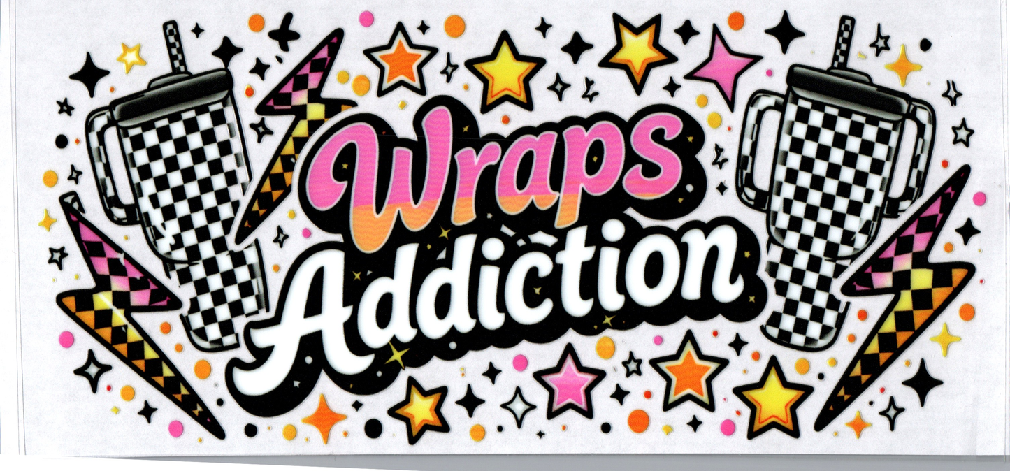 16 oz Wraps Addiction w/stars 5