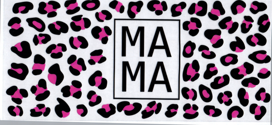 16oz Mama w/pink leopard spots