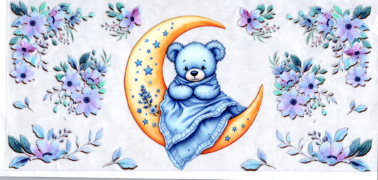 16oz Blue bear on Moon Kids