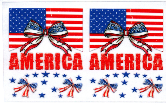 America Flag & Bow Spray Bottle Wrap 50