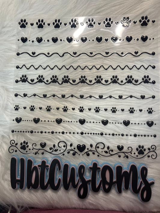 Black Paw & Heart Strings Element