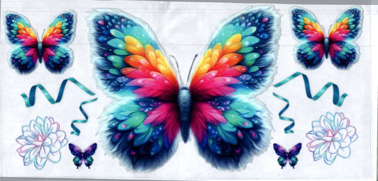 16oz Multi-colored Butterflies 51