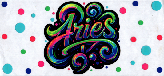 16oz Multi-Colored Zodiac Aries 50