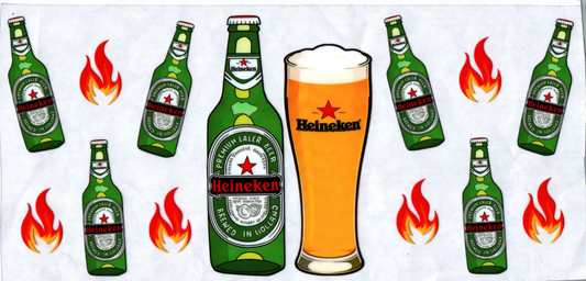 16 oz Heineken Bottle and Glass Alcohol 51
