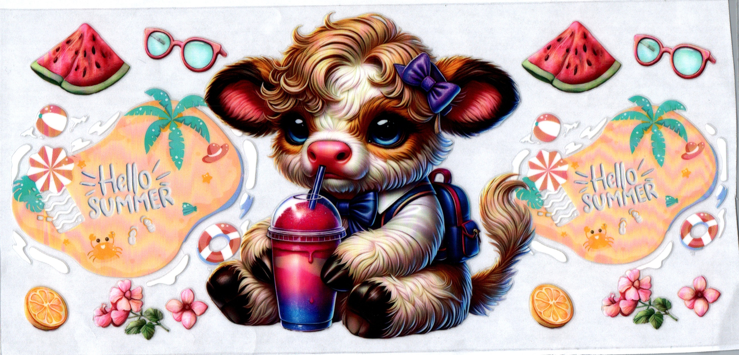 16 oz Hello Summer Watermelon Cow #52