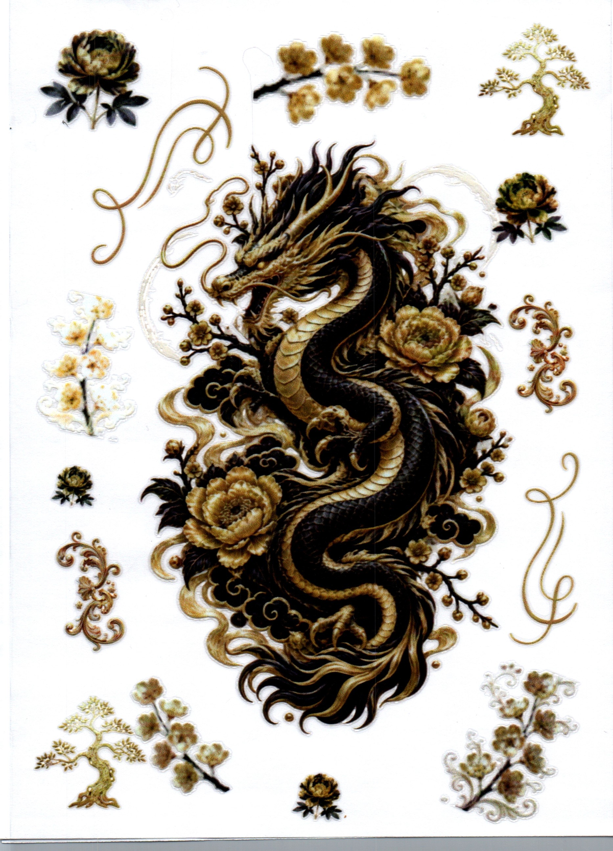 Black and Gold dragon A5