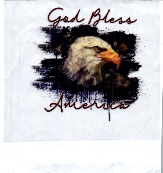 God Bless America w/Eagle Patriotic Decal