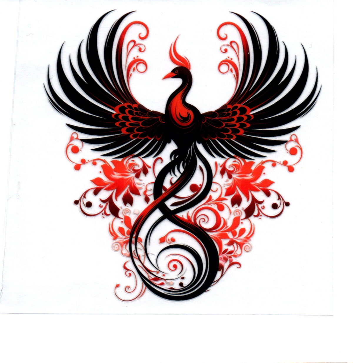 Red and black Phoenix Single Decal 52