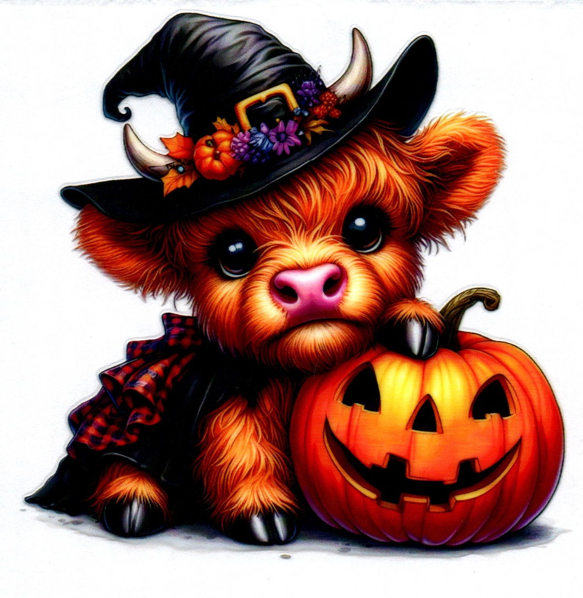 Witch Cow w/pumpkin Misc. Single Decal 5