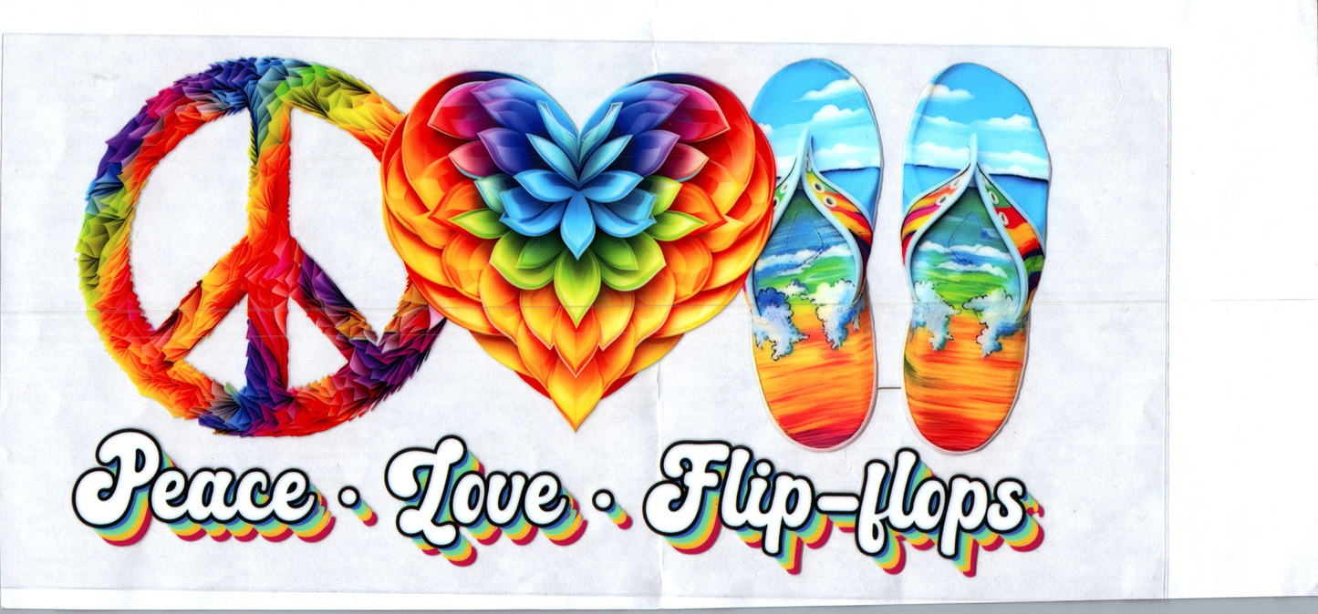 16 oz Peace Love Flip Flops Summer 5