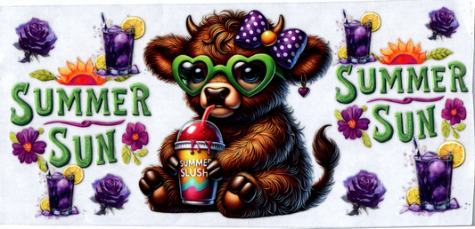 16 oz Summer Sun Slushy Purple Cow #53