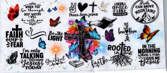 16oz Cross w/sayings Faith 53