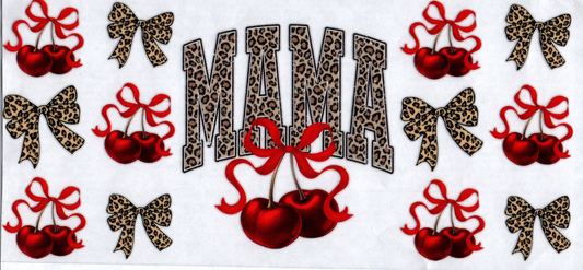 16oz Leopard Print Mama w/Cherries