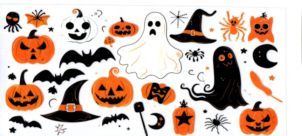 16oz ghost ,pumpkin ,witch hat ,spider halloween 53