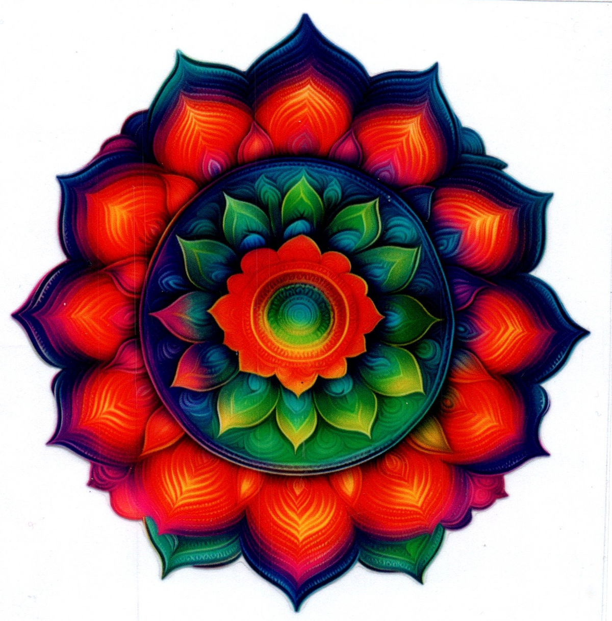 Red/green Mandela 5 Single Decal