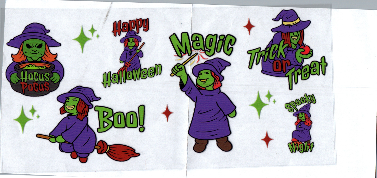 16 oz green witch Halloween 5