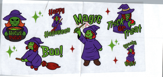 16 oz green witch Halloween 5