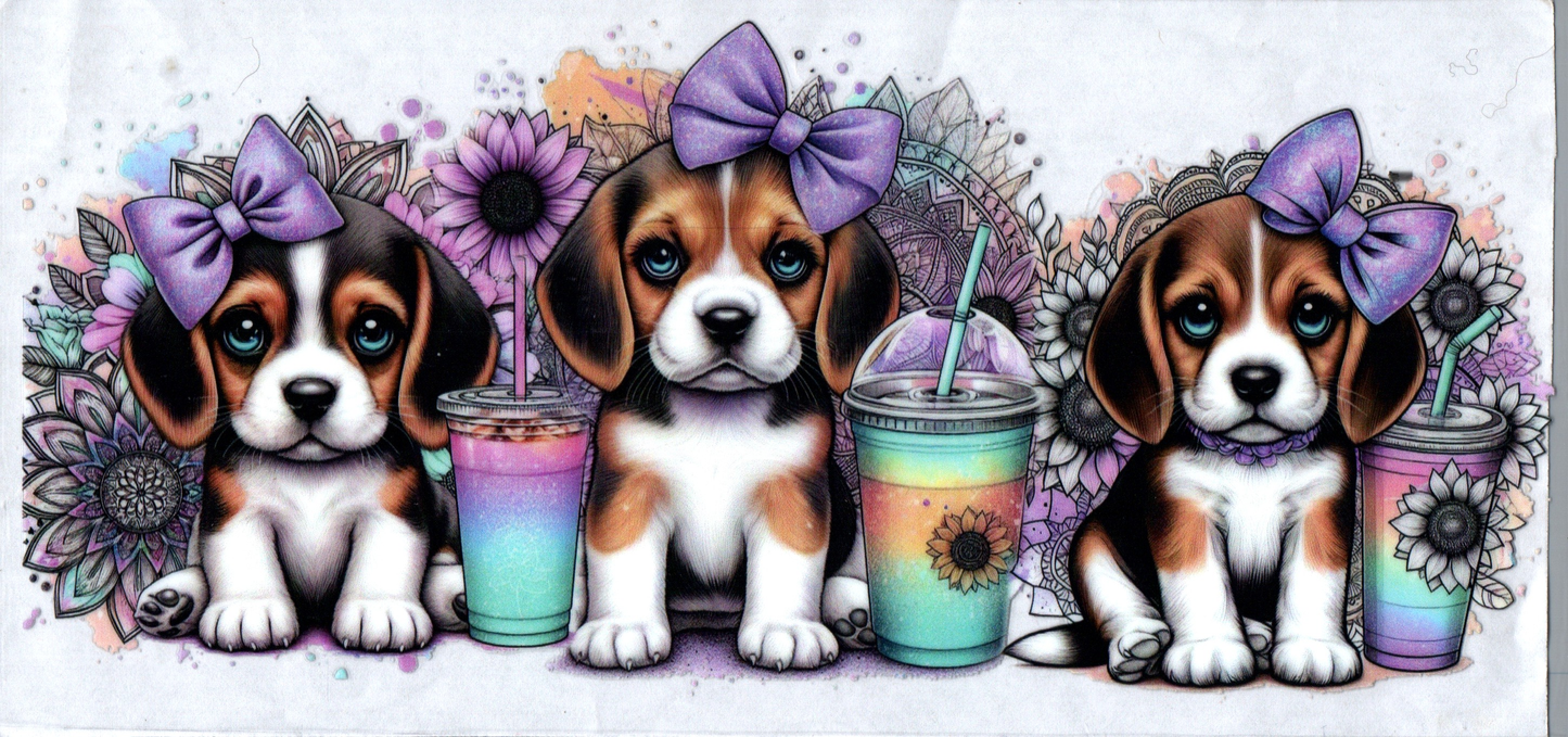 16 oz Cute Dogs w/drinks 54