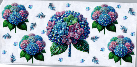 16oz Jeweled Blue & Purple Flowers 54