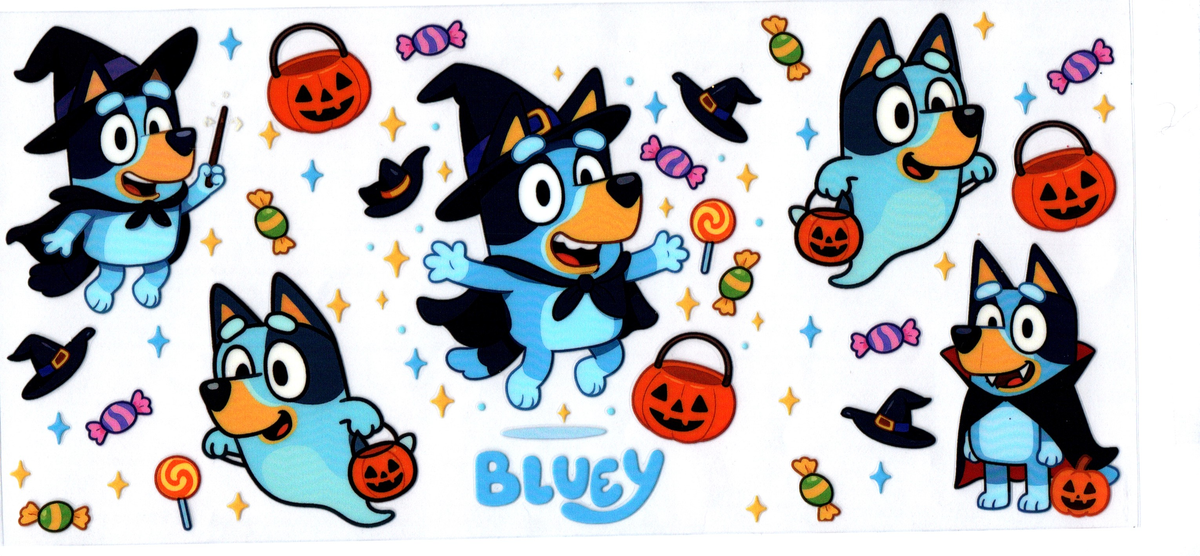 16oz Blue Dog costumes, candy, hats Halloween 54