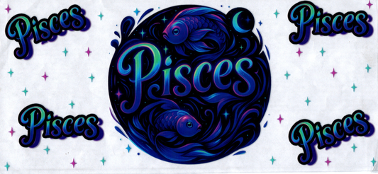 16oz Multi-Colored Zodiac Pisces 54