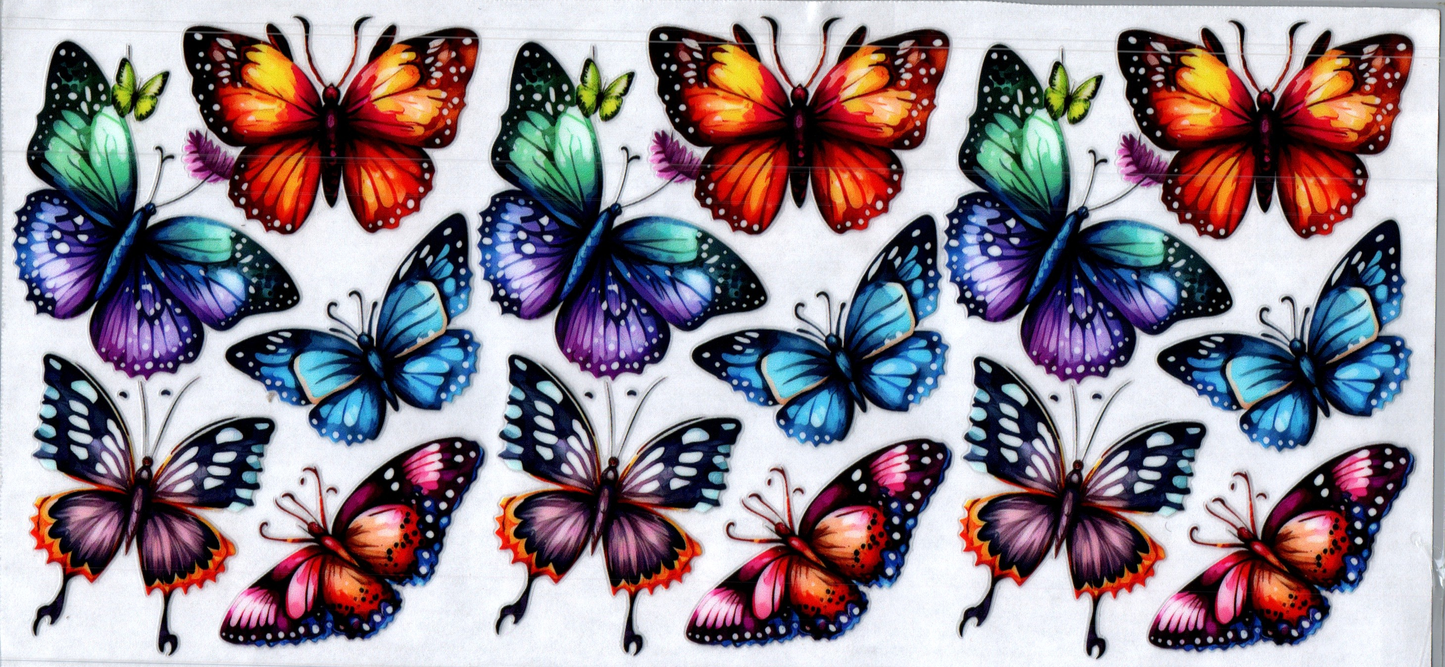 16oz Multi-Colored Butterflies 55