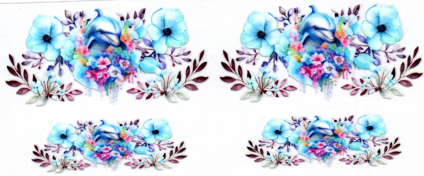 Dolphin w/flowers Key Chain Wrap Double 55