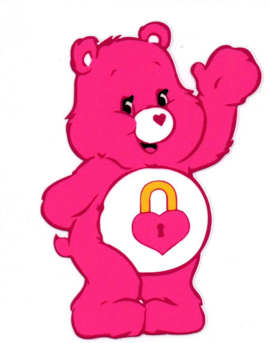 Pink Lock heart bear Misc. Single Decal 55