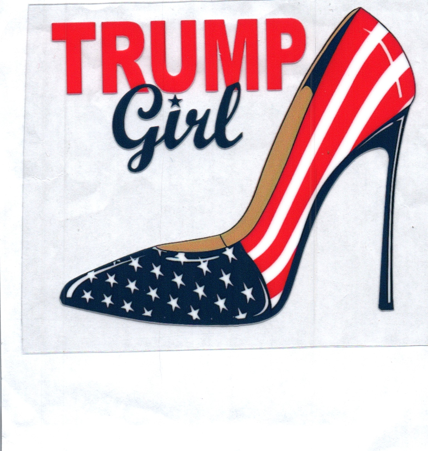 Trump Girl High Heel Patriotic Decal