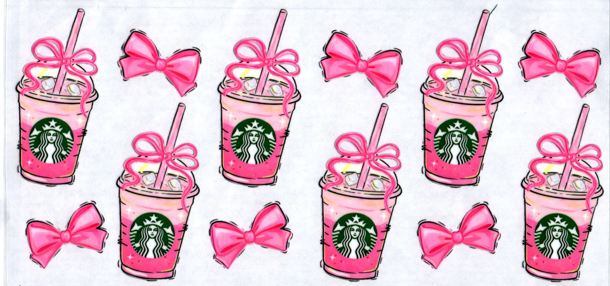 16oz star***** pink bow drinks 55